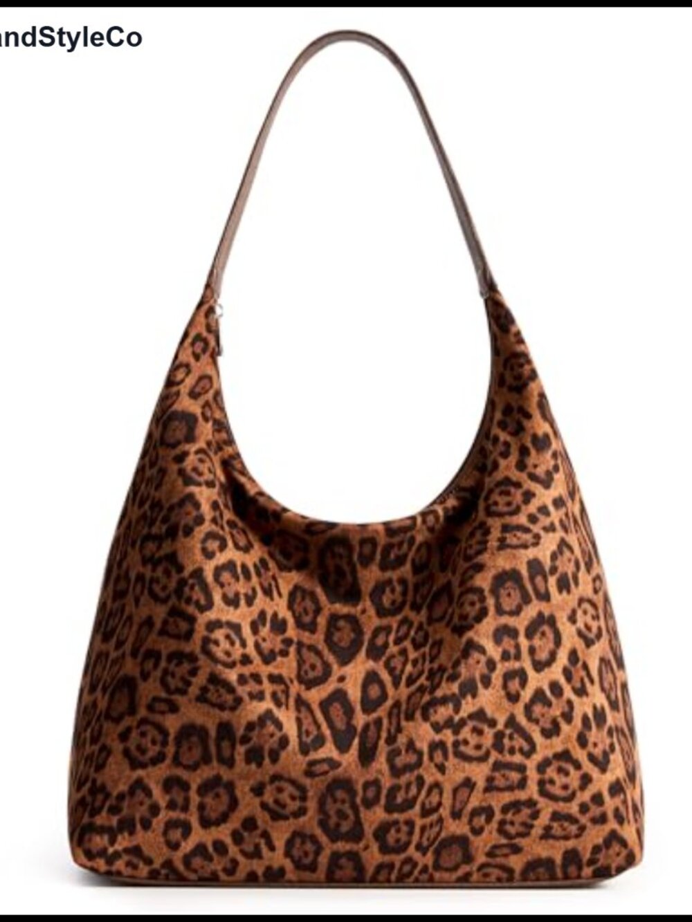 Slouchy Vegan Leather Tote Bag 18L Casual Crescent Hobo Zipper